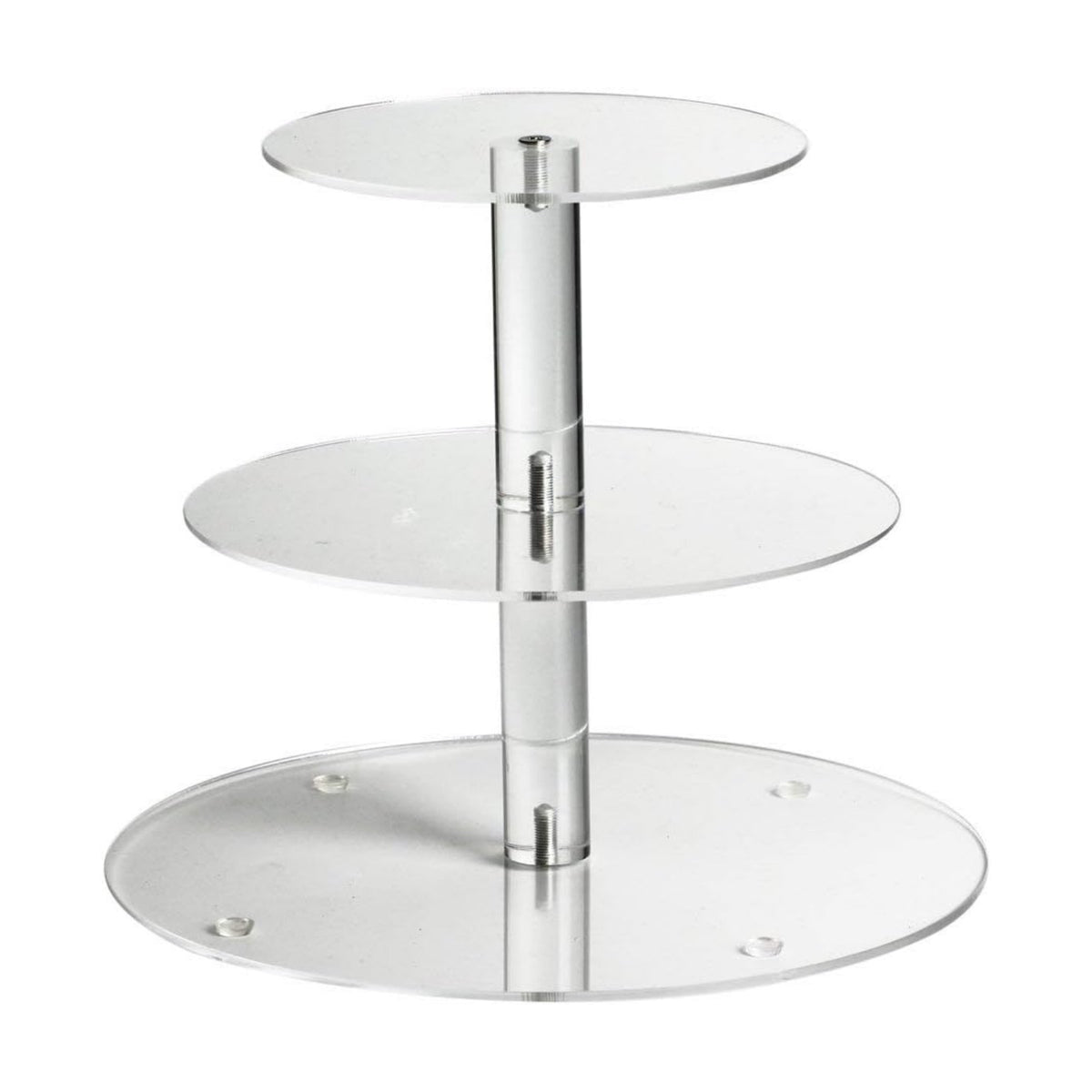 Acrylic Cupcake Stand, Clear Dessert Display Hoder Stand With Base for Wedding, Party, Baby Shower, Get-together, 3 Tier Round, Transparent
