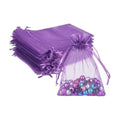 Wudygirl 100 PCS 5"x7" Organza Bags Purple Gift Bags with Drawstring