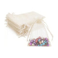 Wudygirl 100 PCS 5"x7" Organza Bags Lvory Gift Bags with Drawstring