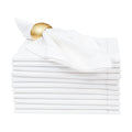 Lightnpro Decorative Hemstitched Cloth Dinner Napkins, 18x18 Inch White