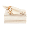 Lightnpro Cotton Flax Dinner Napkins, 18x18 Inch, Natural, Set of 12