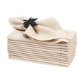 Lightnpro Flax Linen Napkins Set of 12 – Hemstitched Dinner Cloth Napkins, Washable and Reusable Natural Flax Napkins for Dining, Parties, Weddings, Holiday & Everyday Use – 18x18 Inch Natural Color