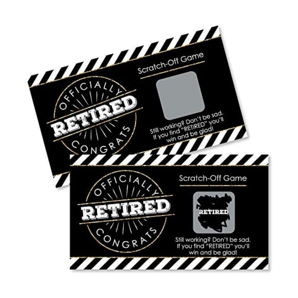 Happy Retirement - Party Game Scratch Off Cards - 22 Ct