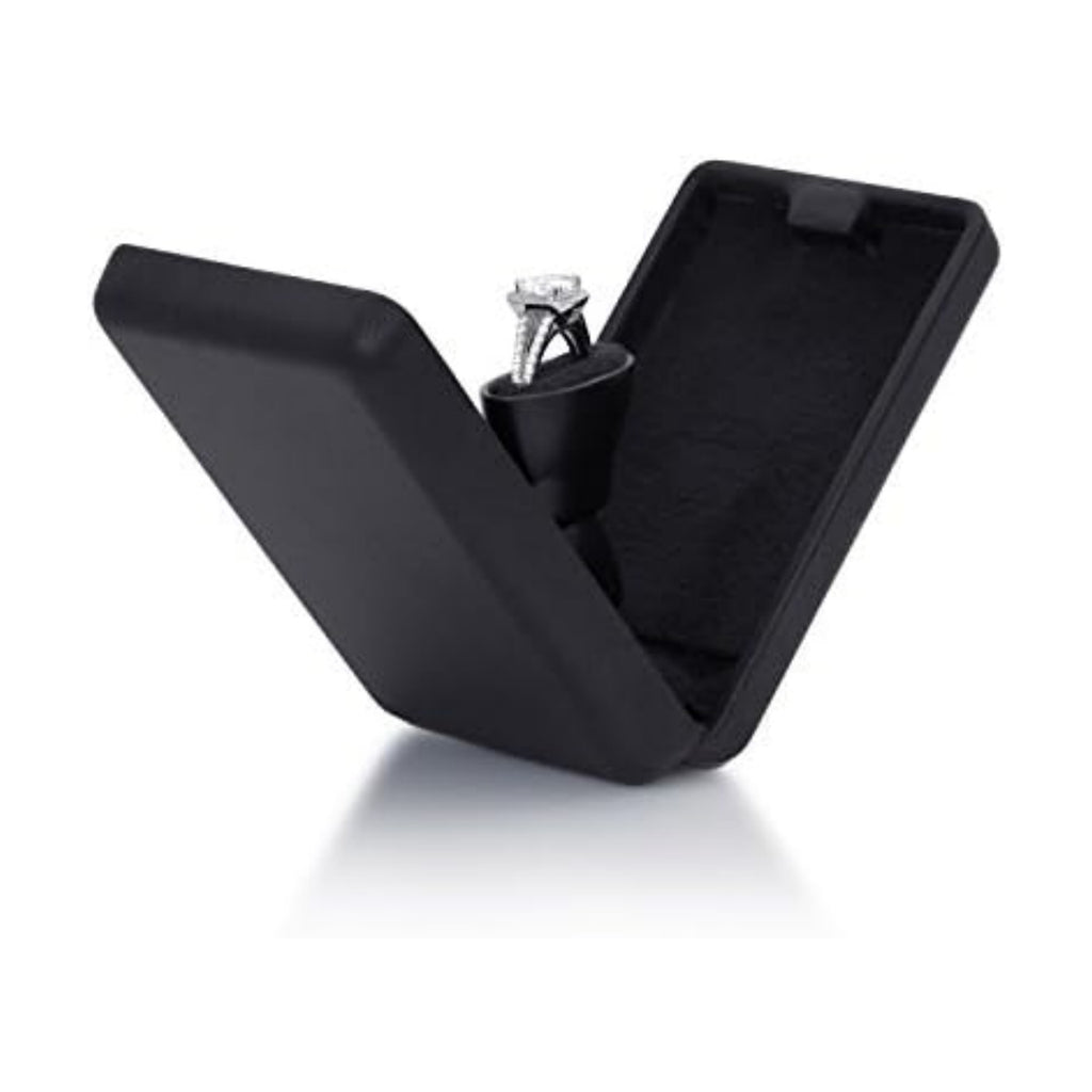 Noble Pack Pop the Question Ring Box - Flat & Slim Engagement Ring Box for Proposal or Special Occasion