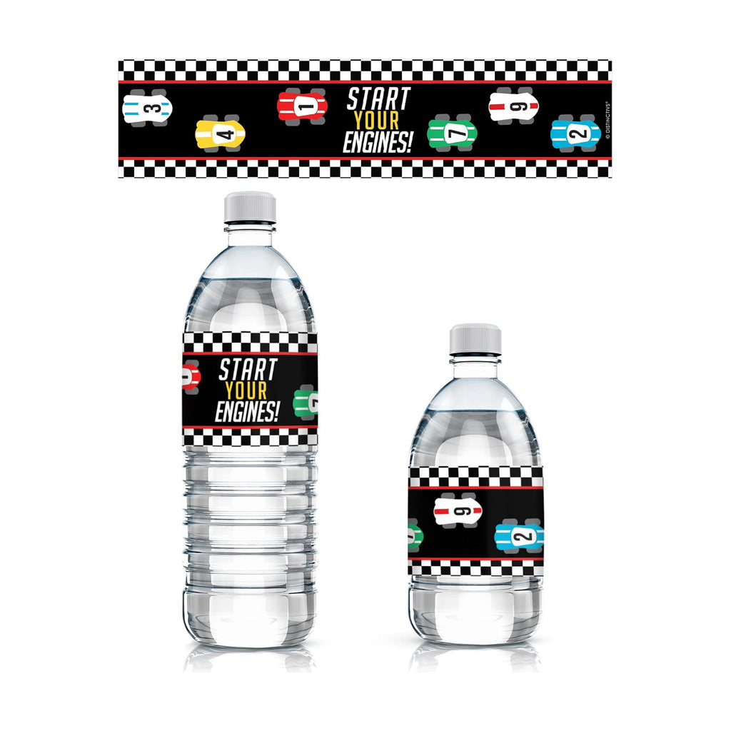 Race Car Birthday Water Bottle Labels, 20 Count