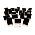 DSTELIN 20 Pack Wood Mini Chalkboards Signs with Support Easels, Place Cards, Small Rectangle Chalkboards Blackboard for Weddings, Birthday Parties, Message Board Signs and Event Decorations