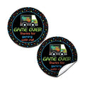 Video Game Truck Party Stickers, 40 Pack 2-Inch Gamer Birthday Labels for Favors, Goodie Bags & Envelope Seals, Made in USA by Amanda Creation