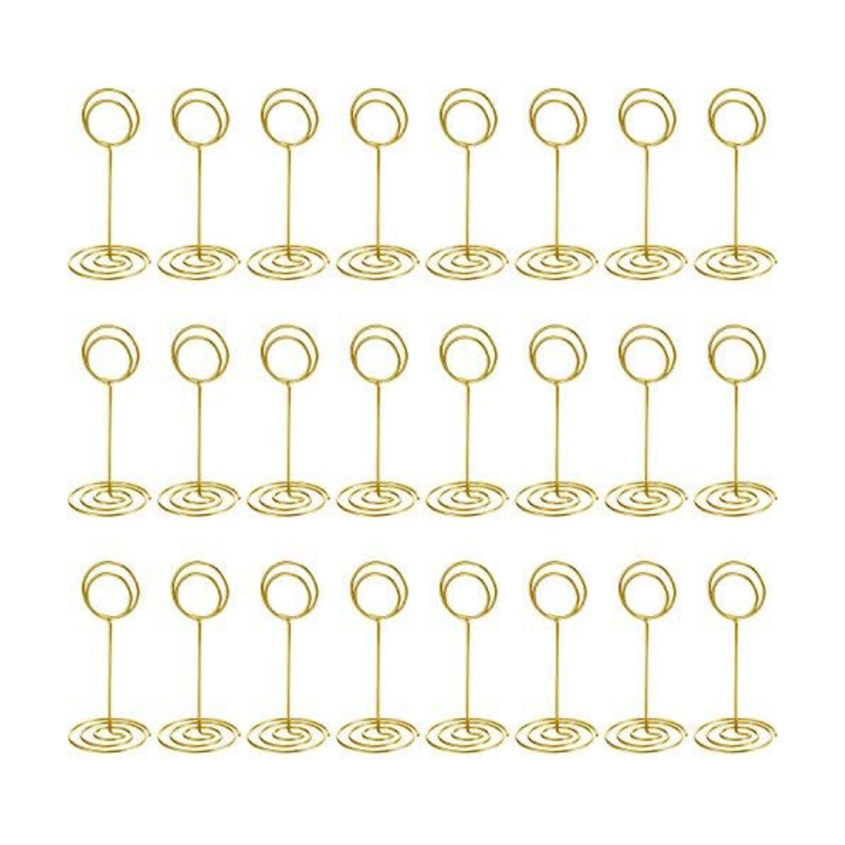 TecUnite 24 pcs 3.35 Inch Picture Clips Table Place Photos Card Holder Gold