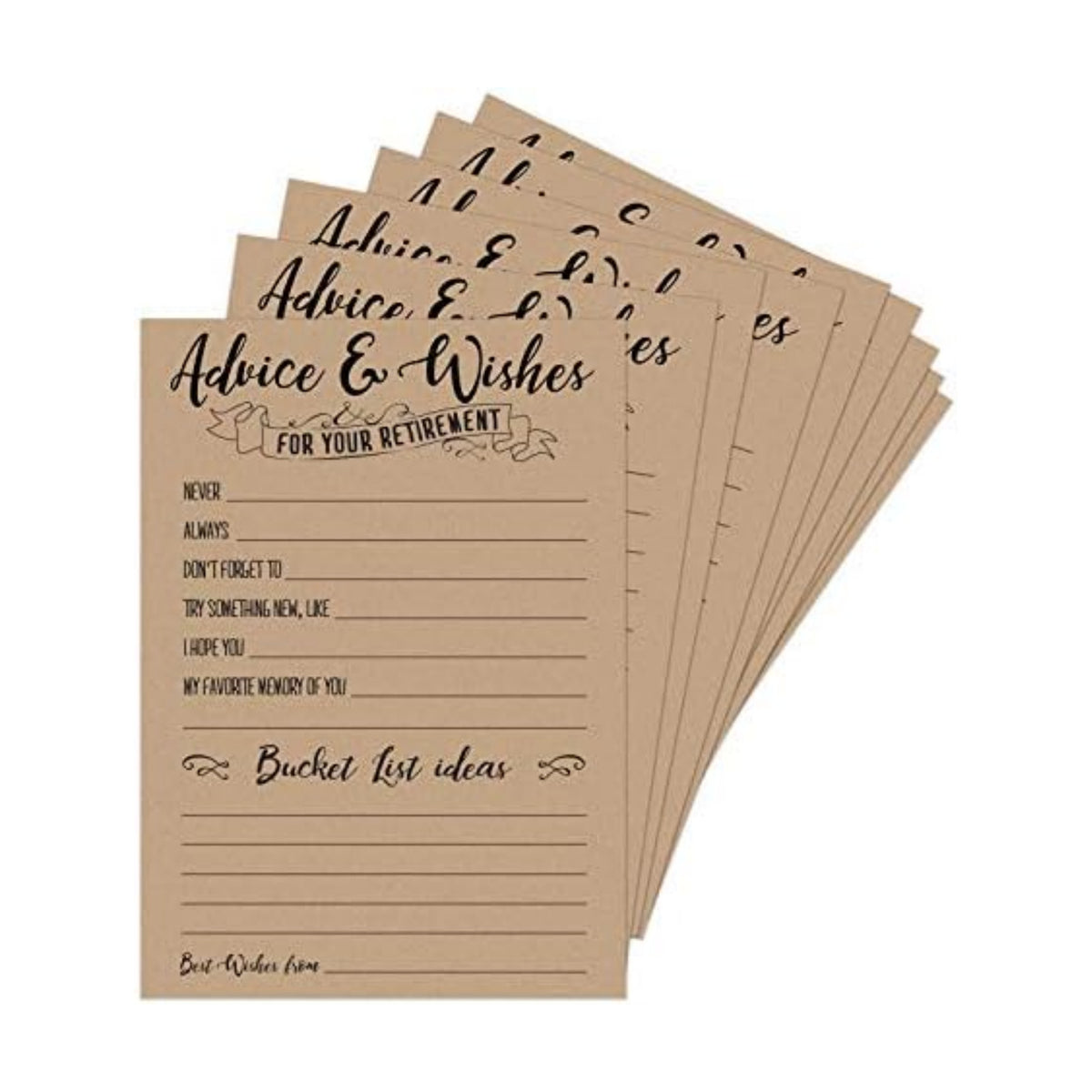 Twerp 50 Retirement Party Advice and Wishes Cards | Retirement Party Decorations and Supplies for the Newly Retired | Guest Book Alternative