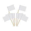 Senkary 100 Pack Blank Toothpick Flags Paper Food Signs Cheese Markers Cheese Labels for Charcuterie Board Accessories (White)