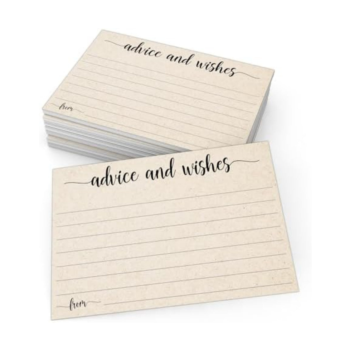 321Done Advice and Wishes Cards, 4x6, Set of 50, Kraft Tan, All Occasions
