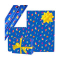 Happy Hanukkah Gift Wrap Chanuka - Dreidel Design 17.5" IN. X 180" IN. Each (Pack of 2 Rolls)