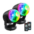 Luditek 2-Pack Portable Sound Activated Party Lights, Battery Powered/USB