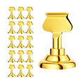 Urban Deco 16 Pieces Table Card Holder Place Card Holders 1.7 inches Gold Steel Card Holders for Photos, Food Signs, Memo Notes, Weddings, Restaurants, Birthdays. (Gold)