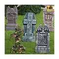 JOYIN 17” Halloween Foam RIP Graveyard Tombstones (5 Pack), Halloween Tombstones Outdoor Decorations for Graves Decorations with 12 Metal Stakes for Cemetery Yard Lawn Party Decor