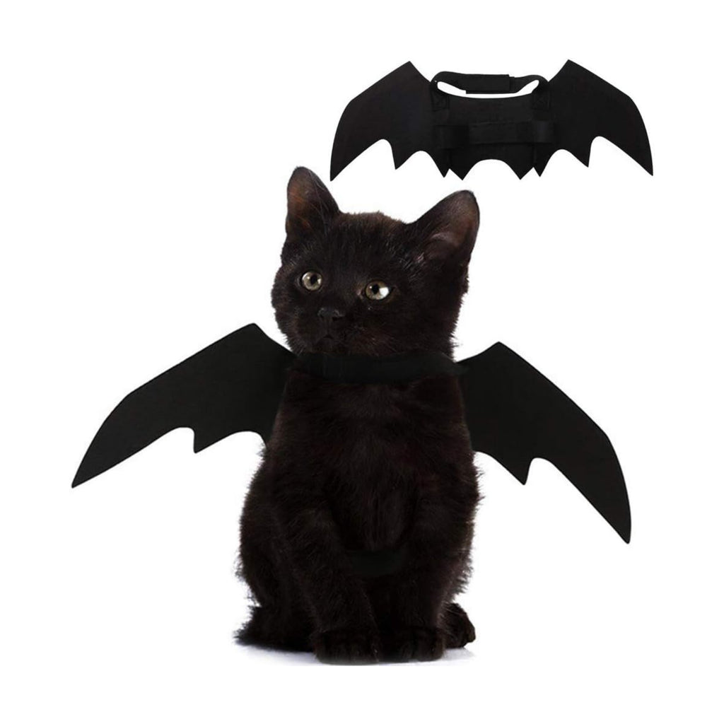 Pet Cat Bat Wings for Halloween Party Decoration, Puppy Collar Leads Cosplay Bat Costume,Cute Puppy Cat Dress Up Accessories