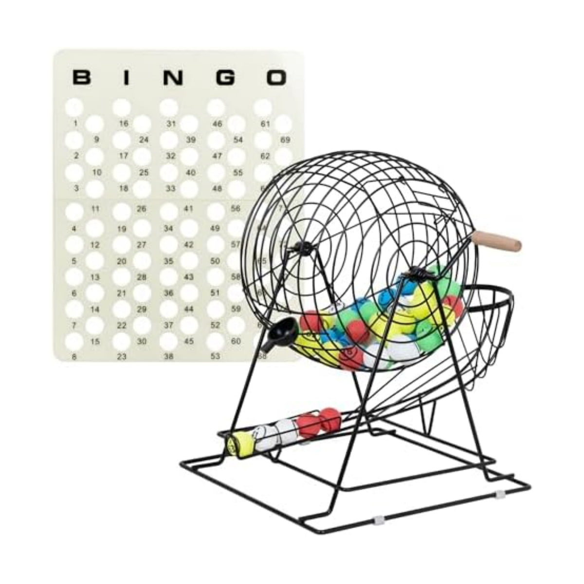 GSE Professional Bingo Game Set for Adults Large Groups, (Black Cage)