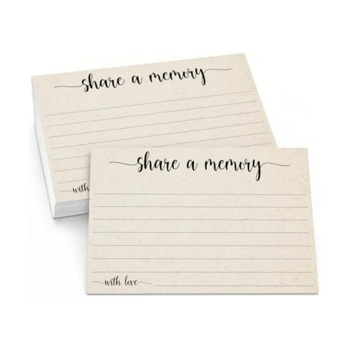 321Done Share a Memory Cards for Celebration of Life, 4x6, Set of 50, Tan