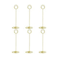 10 Pack 8.75 inch Tall Table Number Holders Place Card Holder Table Picture Holder Wire Photo Holder Clips Picture Memo Note Photo Stand (Gold)