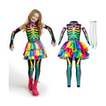 Spooktacular Creations Halloween Kids Skeleton Costume, Funky Punky Bone Skeleton Deluxe Costume, Halloween Girls Outfit