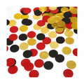 MOWO Gold Glitter, Black and Red Confetti Circles Table Decoration, 300pc