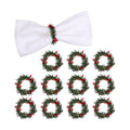 Christmas Napkin Rings Set of 12, Pine Needles Wreath with Red Berry Napkin Holder for Winter, Family Gathering, Banquet, Xmas Serviette Buckles for Table Setting (Pine Needles&Berry)