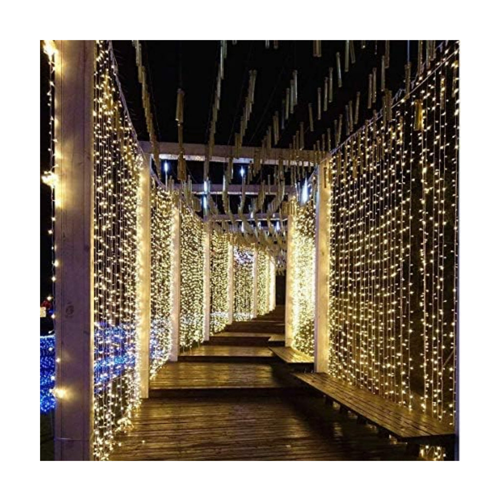 Geanmoki 306 LED Window Curtain String Light Wedding Party Home Garden Bedroom Outdoor Indoor Wall Decorations