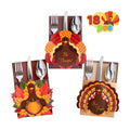 JOYIN 18PCS Thanksgiving Cutlery Holders Set, Thanksgiving Turkey Utensil Décor, Autumn Fall Harvest Party Supplies, ThankYou Cards, Table Decoration, Party Favors
