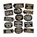 PartyGraphix Retirement Photo Booth Props - European Made Retirement Party Supplies - Easy to Assemble Selfie Props - Decorations Kit Includes 15 Pieces