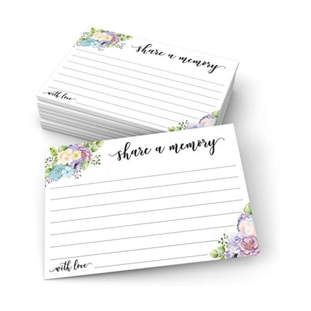321Done Share a Memory Cards, Purple Floral, 4x6, Set of 50, White
