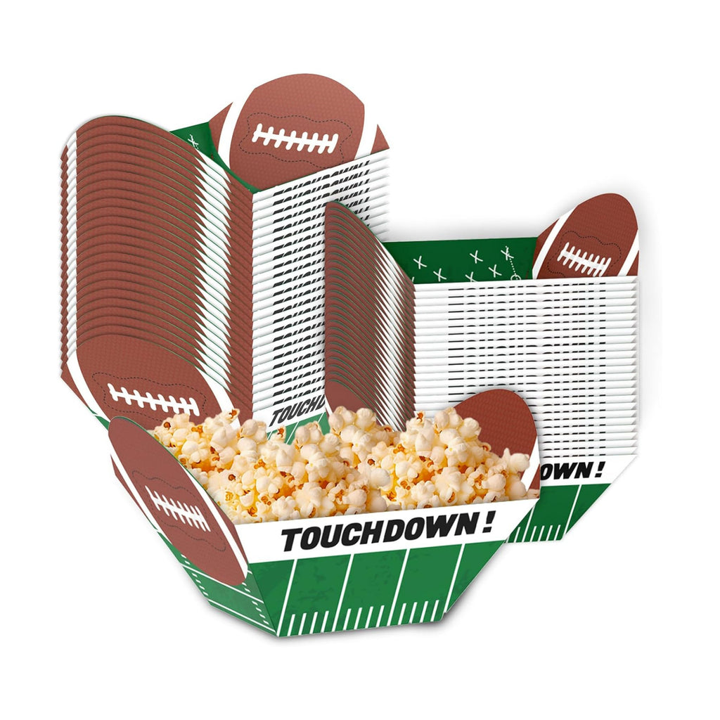 FRIDAY NIGHT 24 PCS Football Paper Bowl Disposable Food Tray