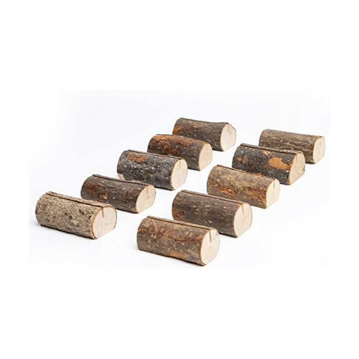 Rustic Real Wood Place Card Holders Table Numbers Holder Stand Memo Holder Card Photo Picture Note Clip Holders for Wedding Party Christmas Table Number Sign