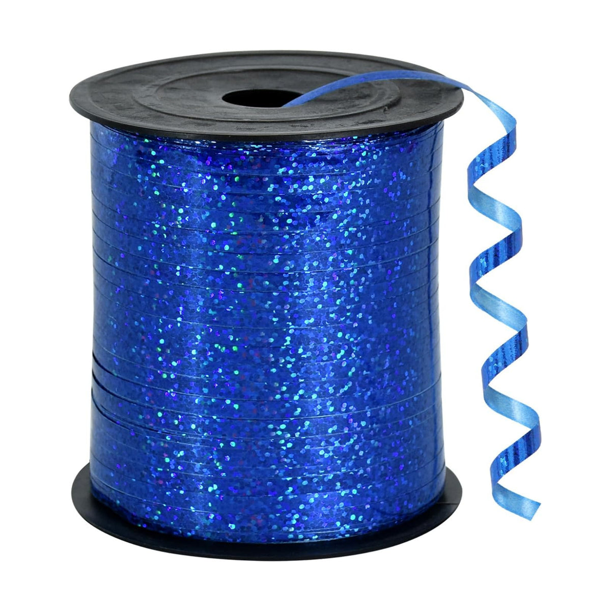 BEISHIDA 500 Yards Blue Crimped Curling Ribbon Balloon String, Shiny Metallic Ribbon Roll for Gift Wrapping for Birthday Party Festival Art Craft Decor Florist Flowers Decoration