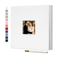 Vienrose Large Photo Album Self Adhesive for 4x6 8x10 10x12 Pictures Linen Scrapbook Album DIY 40 Blank Pages with A Metallic Pen