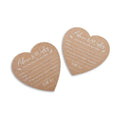 Kate Aspen Wedding Advice And Wishes For The Mr And Mrs - Heart Shaped Cards (Set of 50) Rustic Kraft Paper