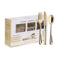 N9R 300PCS Gold Plastic Silverware, Disposable Plastic Cutlery/Utensils