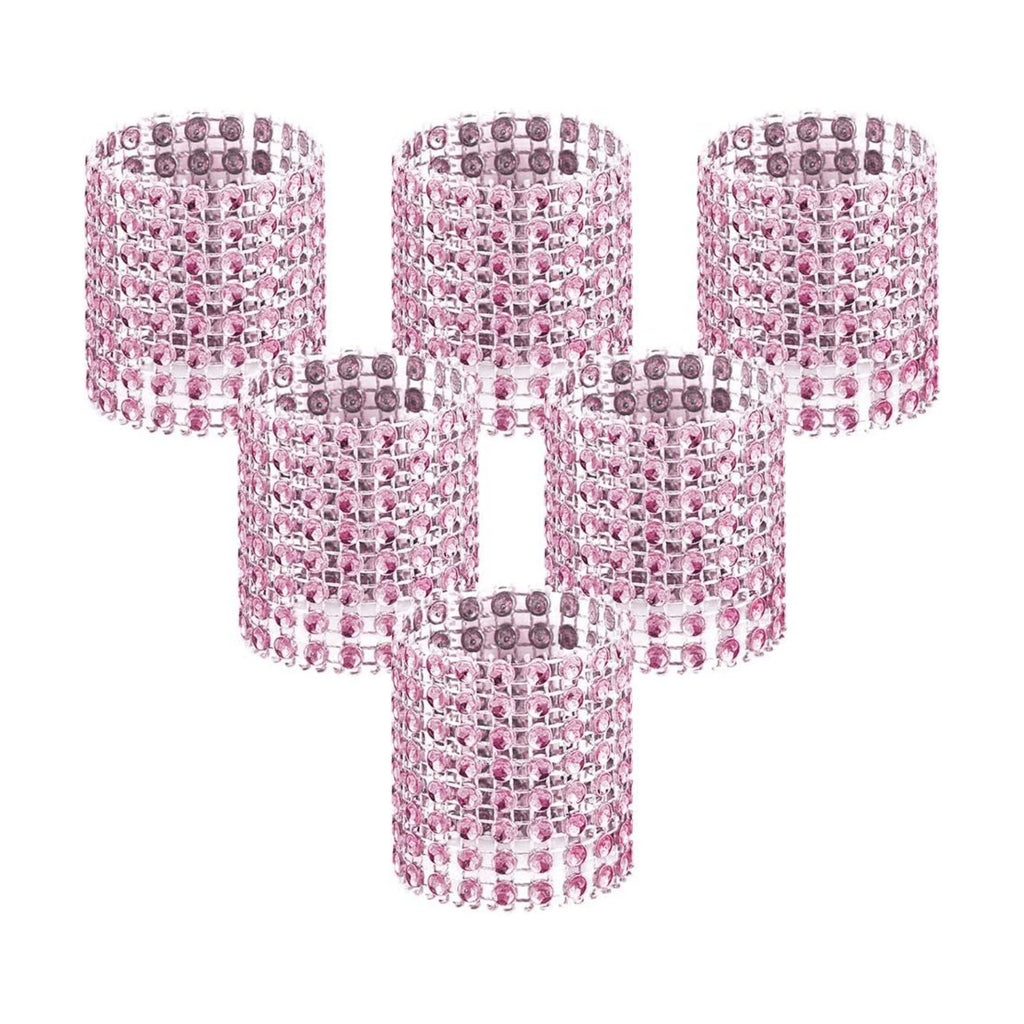 Accmor 50pcs Napkin Rings, Pink Napkin Rings Buckles