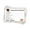 Graduation Wish Cards - 50PCs High School or College Graduation Advice Cards Supplies 2026 Decorations Grad Celebration Party Supplies for High School/College/Senior School