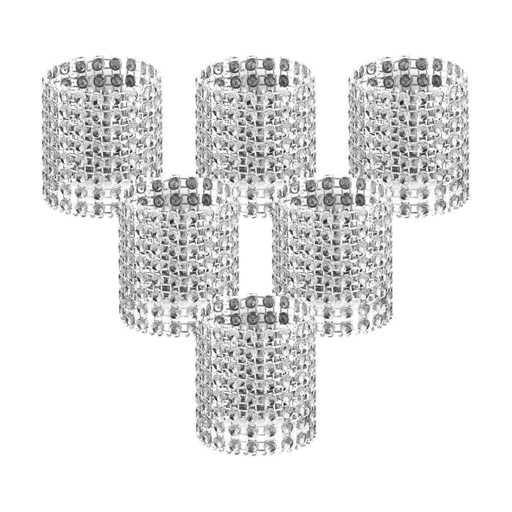 Accmor 50pcs Napkin Rings, Silver Napkin Rings Buckles