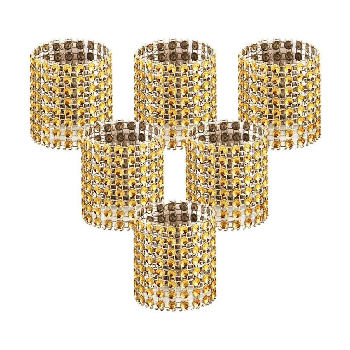 Accmor 50pcs Napkin Rings, Gold Napkin Rings Buckles