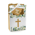 Big Dot of Happiness Elegant Cross - Religious Party Favor Boxes - Set of 12
