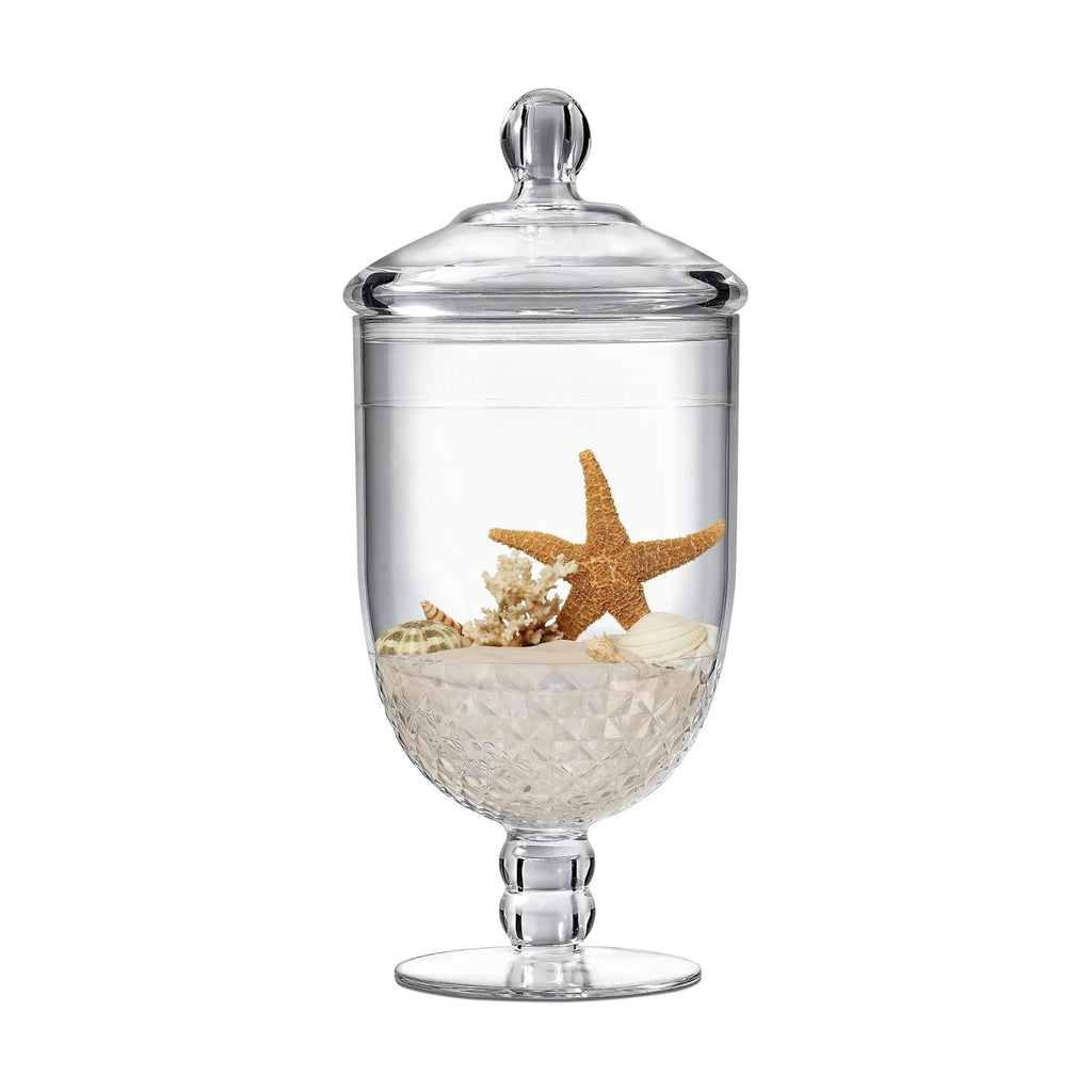 Apothecary Jar with Airtight Lid in Premium Acrylic Plastic, Decorative Weddings Candy Buffet, Elegant Storage Jar, 50-Ounce