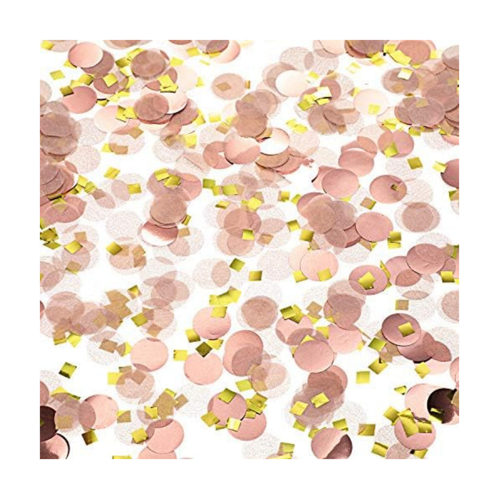 TecUnite Rose Gold Confetti Tissue Table Confetti, 1.5 cm