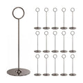 Urban Deco 16 Pieces Table Card Holder 8 inches Table Number Holders Place Steel Card Holders for Photos, Food Signs, Memo Notes, Weddings, Restaurants, Birthdays (Black)