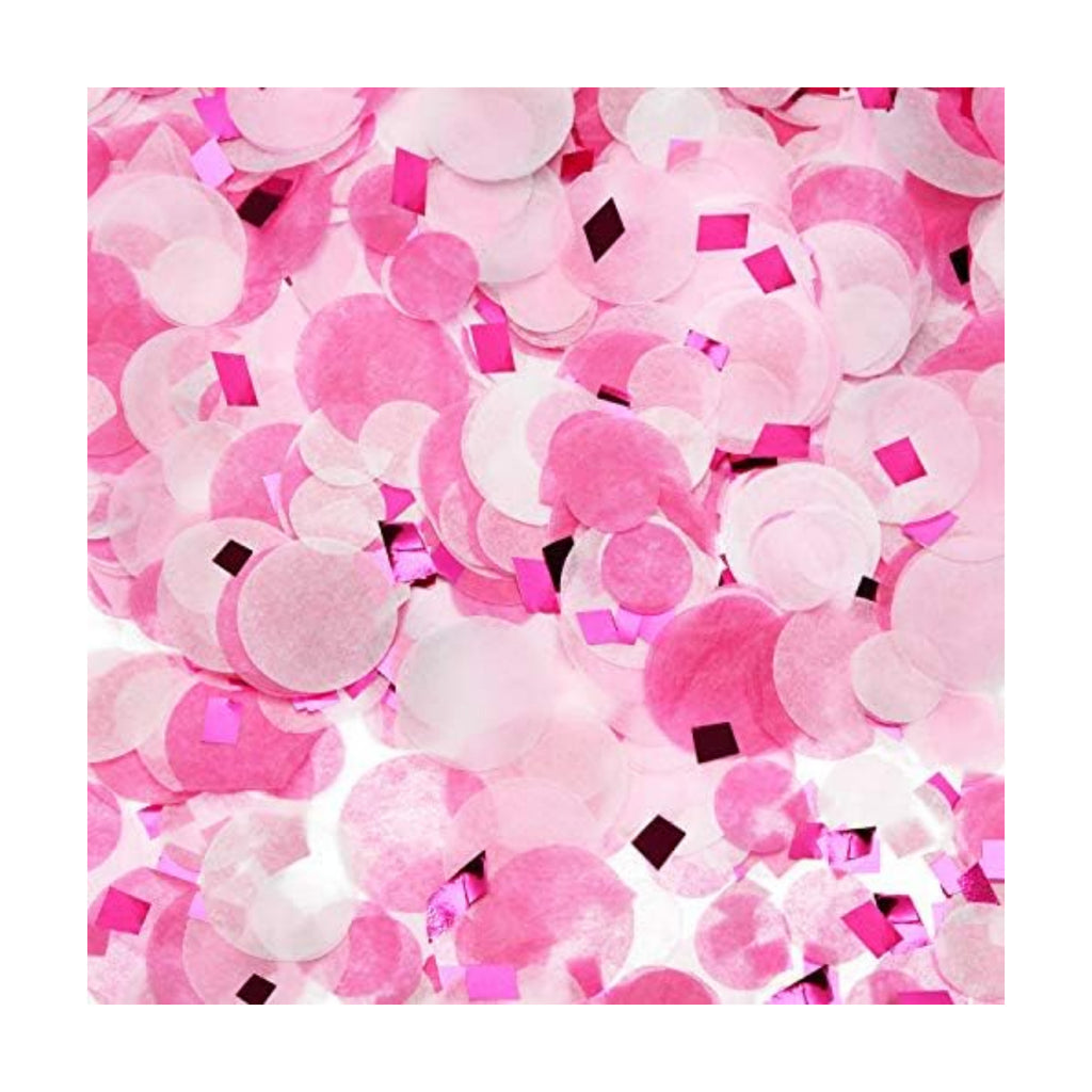TecUnite Pink Rose Red Confetti Tissue Table Confetti, 1.5 cm Plus 2.5 cm