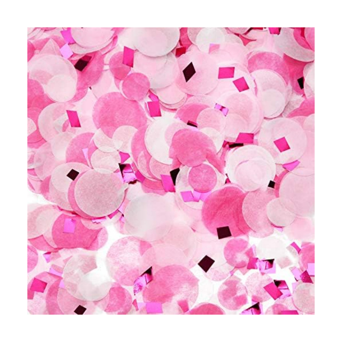 TecUnite Pink Rose Red Confetti Tissue Table Confetti, 1.5 cm Plus 2.5 cm