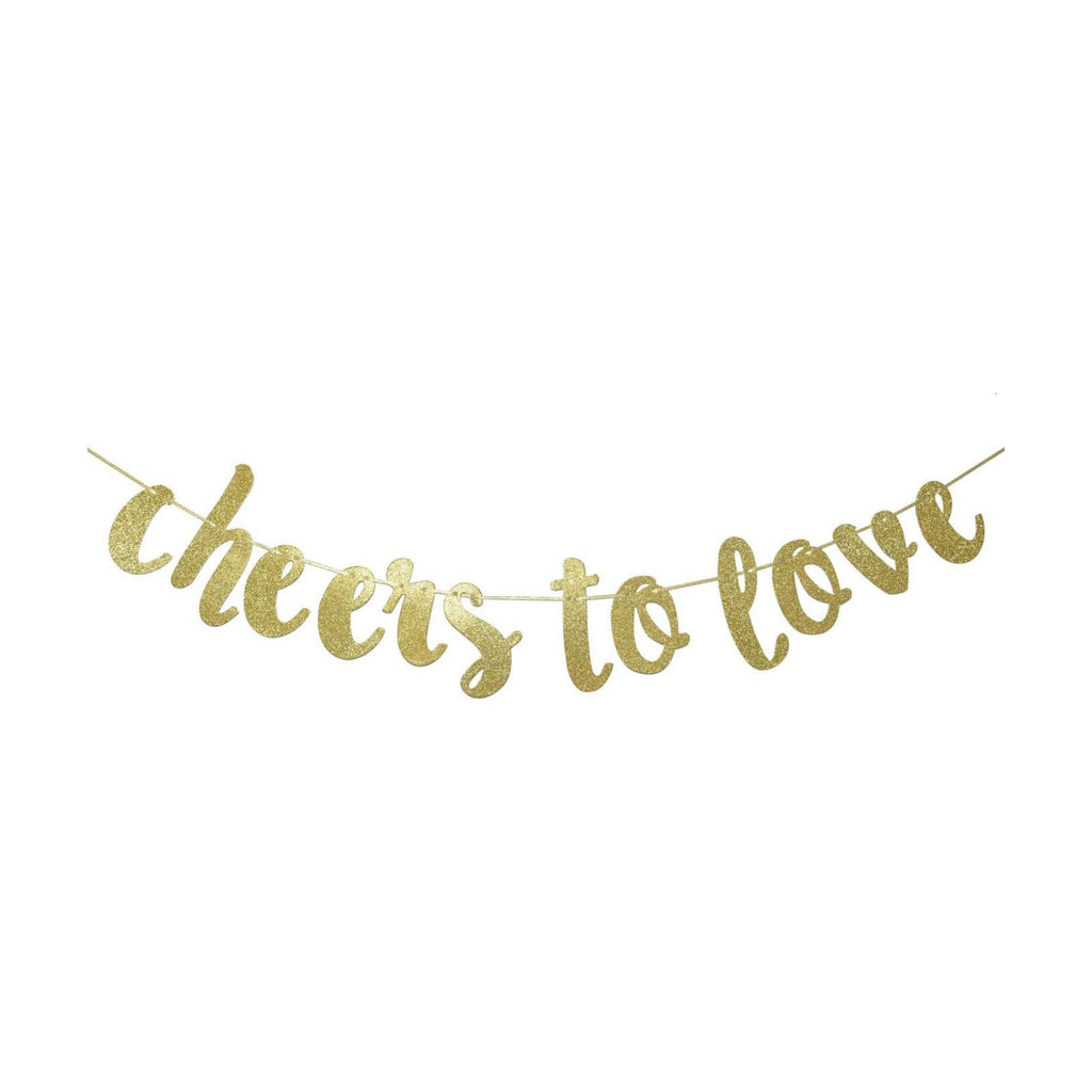 Qttier Wedding Banner, Cheers Love Decor, Pre-strung