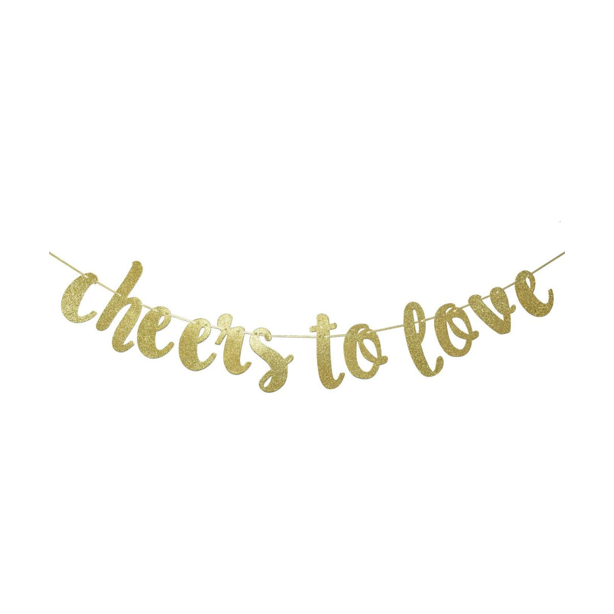 Qttier Wedding Banner, Cheers Love Decor, Pre-strung