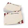321Done Share a Memory Cards for Celebration of Life, 4x6, Red Rose, Tan