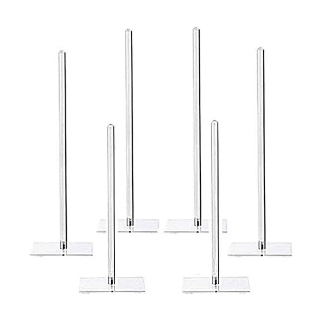 CY craft Acrylic Donut Stand 6 Pieces,Removable Clear Donuts Display Stand Bagels Holder for Party Wedding Birthday Treat Display Corner Decor,Non-slip Doughnut Bar 16 inch and 10 inch